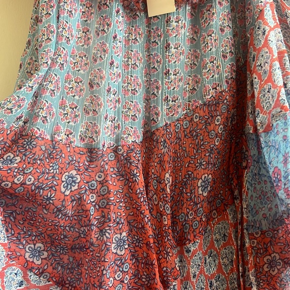 NWT Rebecca Taylor Amanda off shoulder mixed tier silk Dreas Size 6 - Picture 6 of 11